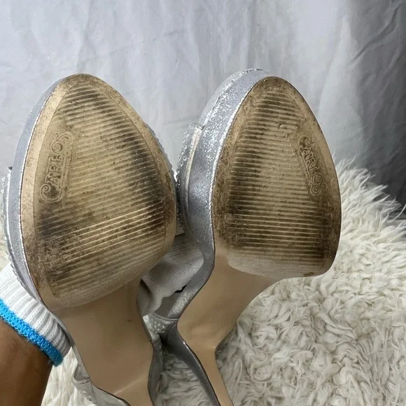 Carlos Santana Heels size 6.5M Silver - Picture 12 of 16